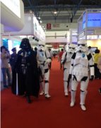 飞船造型展台 通信展腾讯力推手机管家等三款产