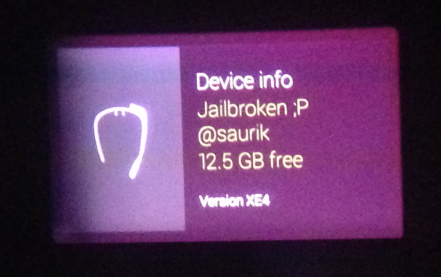 Jay Freeman上传图片证明获得谷歌眼镜Root权限