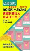 优维国际启动全球招募模式，向有志者抛出成功橄榄枝