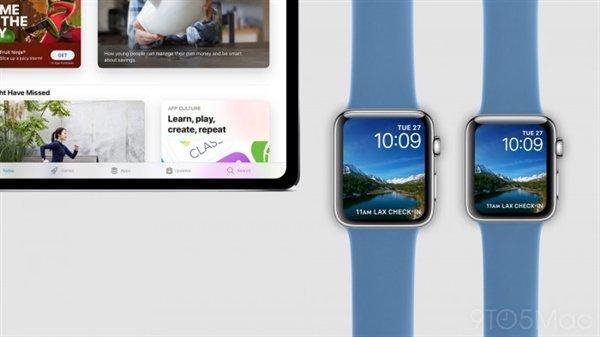 全面屏的浪潮也波及到苹果表?Apple Watch 4 设计图曝光