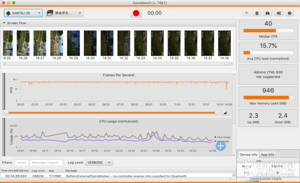GameBench实测数据（红魔Mars）
