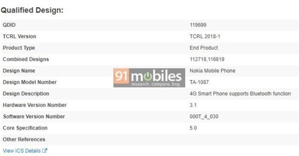 诺基亚新机通过蓝牙认证