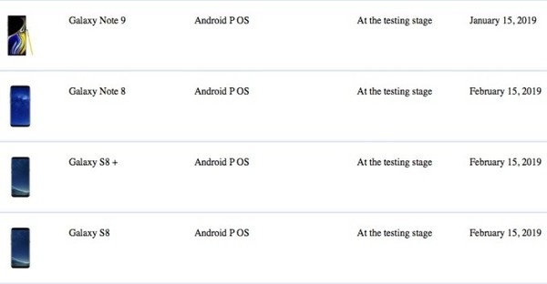 三星Android 9升级计划