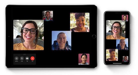苹果网页截图:FaceTime“群聊”功能