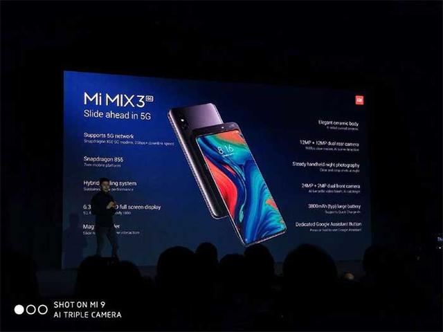 MWC 2019:小米发布599欧的MIX 3 5G版手机,升级骁龙855