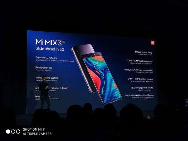 小米MIX3 5G版正式发布,现场打通国外首个5G视频通话,5月上市