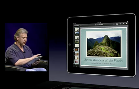 苹果第一代iPad发布会进行了长时间应用优化展示