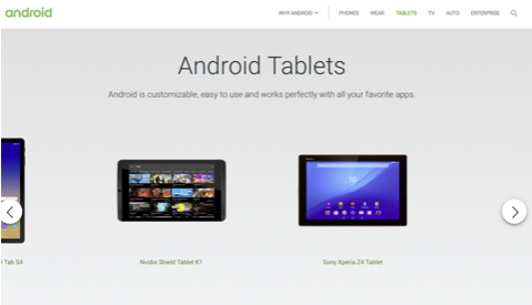 Android平板介绍页下的“古董级”产品