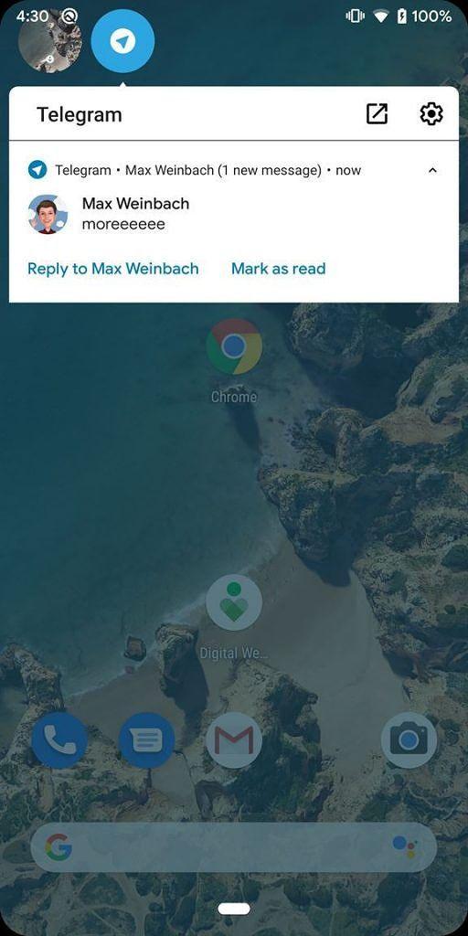 Android Q开始支持对所有通知使用聊天气泡