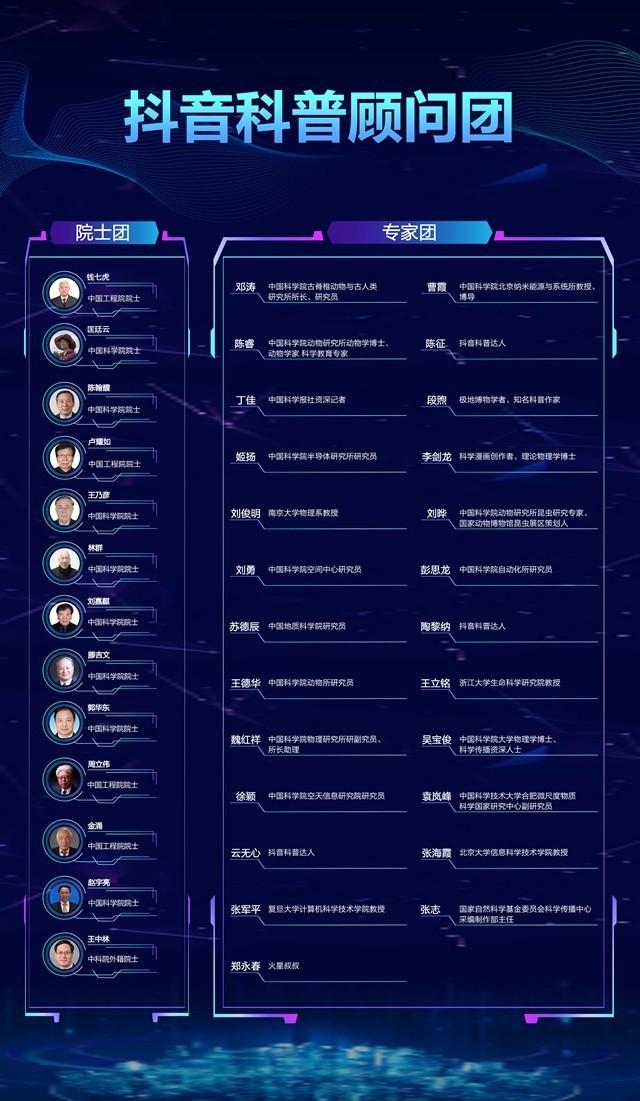 字节跳动发起DOU知计划:13名院士加入顾问团