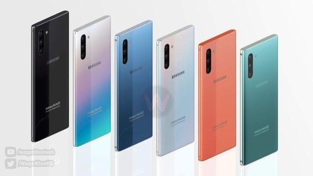 三星Note10新配色曝光:橙色/翡翠绿很“时髦”