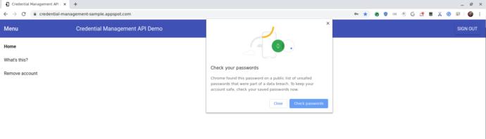 Chrome 78 Canary集成了网络上已泄露密码的检测功能