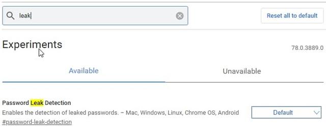 Chrome 78 Canary集成了网络上已泄露密码的检测功能
