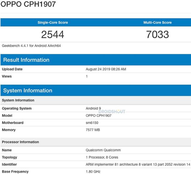 蓝牙认证信息曝光了OPPO Reno 2的主要规格
