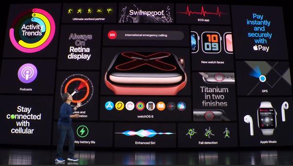 苹果发布Apple Watch 5手表:更专业的健康监测 399美元起