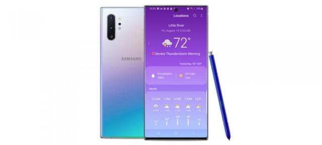 三星Galaxy Note 10用户获升级新天气数据