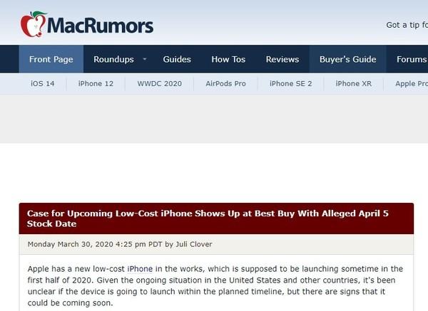 iPhone 9于4月5日直接上线开售?百思买开始备货配件