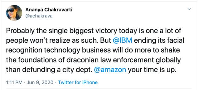 人脸识别的原罪?美国人越来越反感,IBM 高调宣布放弃,Twitter 网友:太晚了