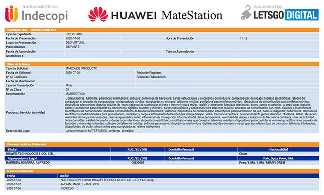 华为申请MateStation商标 有望成为Mate 40手机底座