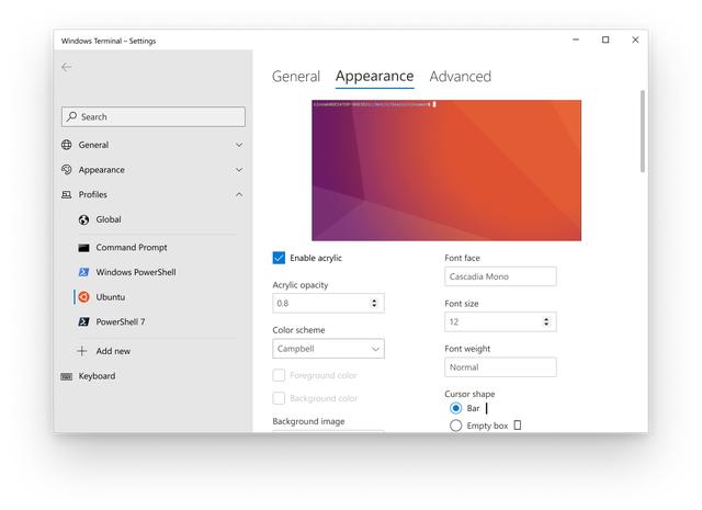 微软宣布:Windows Terminal Preview 1.2 发布