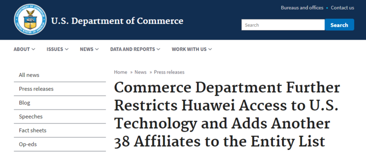 美国改口!或将允许厂商向华为销售芯片,5G 除外